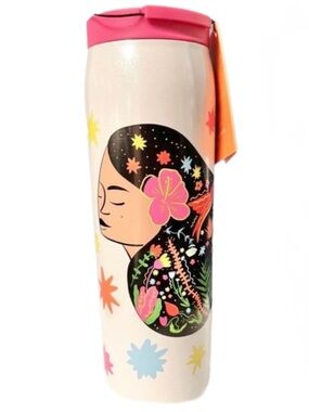 Starbucks Manuela Guillen Dream Tumbler Pearl White Pink NWT Limited Edition